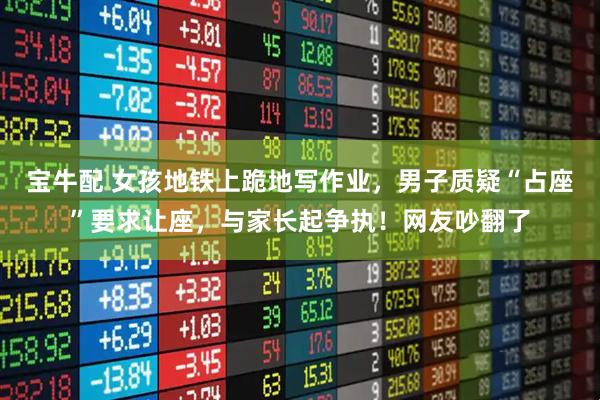 宝牛配 女孩地铁上跪地写作业，男子质疑“占座”要求让座，与家长起争执！网友吵翻了