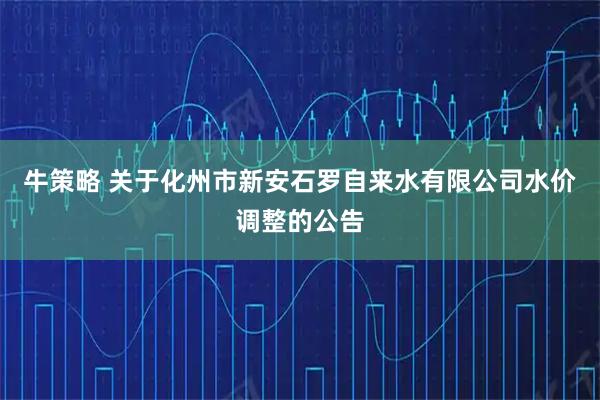 牛策略 关于化州市新安石罗自来水有限公司水价调整的公告